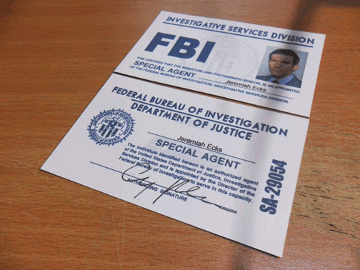 Jeremiah Ecks FBI credentials