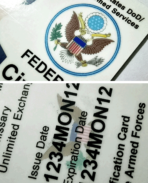 us army air force marine corps coast guard navy military ID card