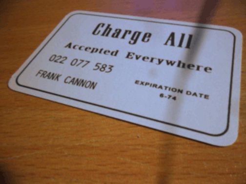 Frank Cannon credit card
