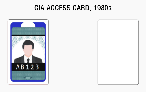 CIA id card credentials badge