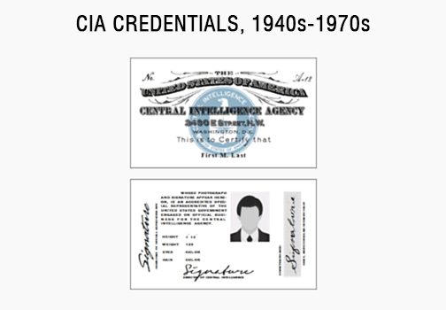 CIA id card credentials badge