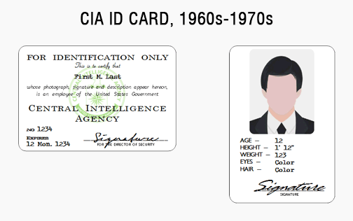 CIA id card credentials badge