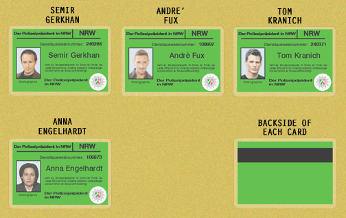 Series 2 police ID cards for each character