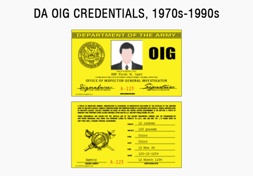 army oig credentials id card badge