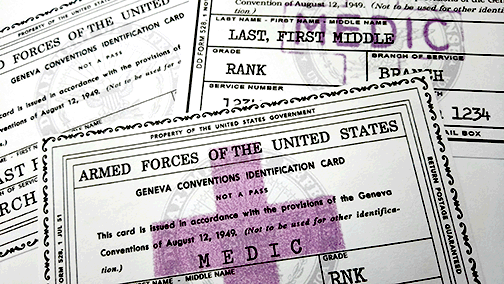 DOD Geneva Conventions Identification Card (DD form 528), 1950s-1970s