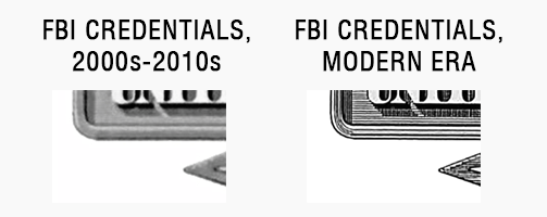FBI credentials id card badge