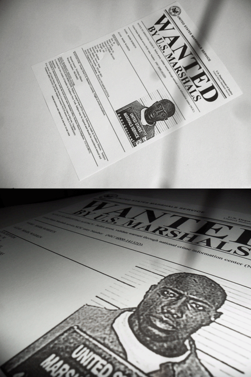 Mark Robers fugitive information sheet