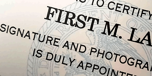 INS credentials id card badge