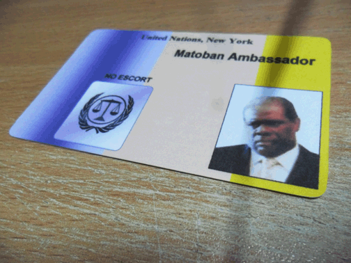 Matoban Ambassador UN ID card