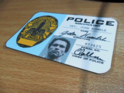 John Kimble LAPD ID card