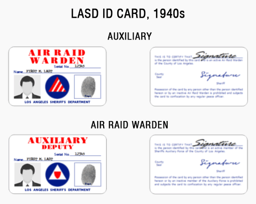 los angeles sheriff deputy auxiliary retired ID card