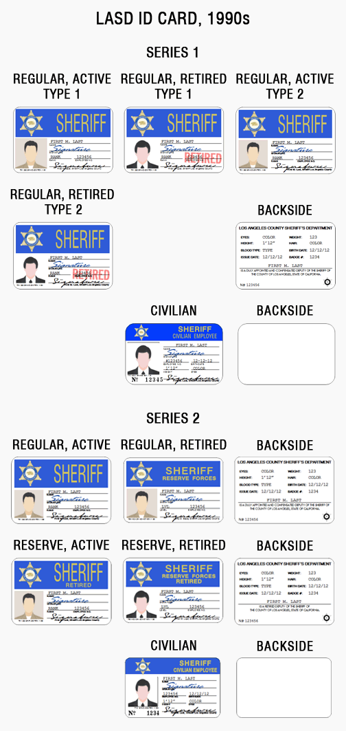 los angeles sheriff deputy auxiliary retired ID card