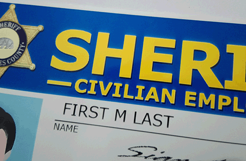 los angeles sheriff deputy reserve retired ID card