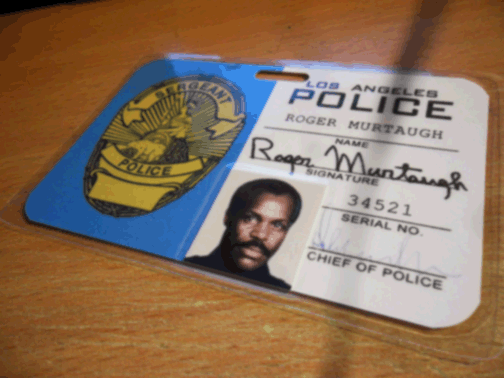 Roger Murtaugh LAPD ID card