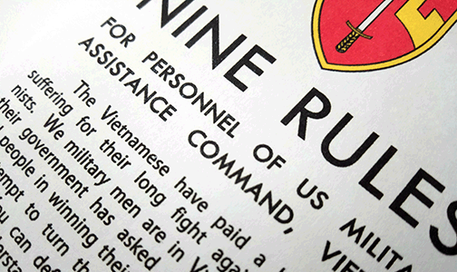 macv pocket cards vietnam war