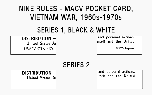macv pocket cards vietnam war