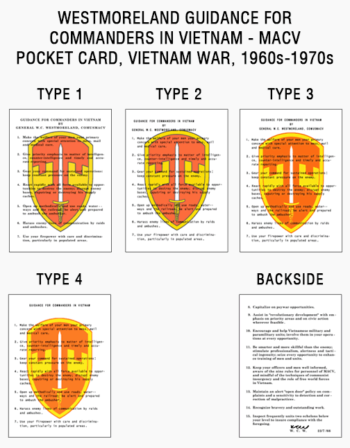macv pocket cards vietnam war