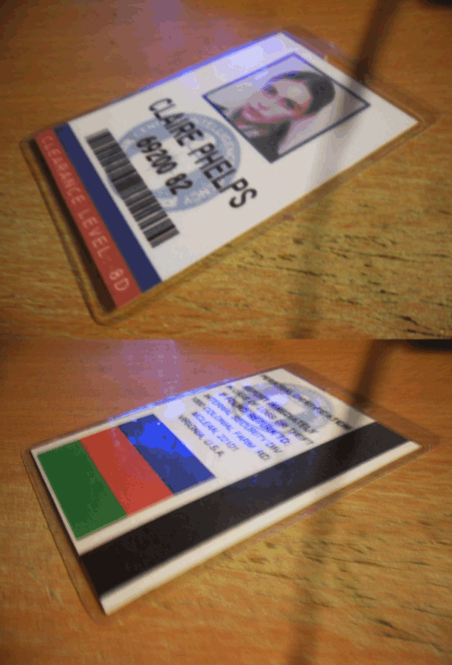 Claire Phelps CIA ID card