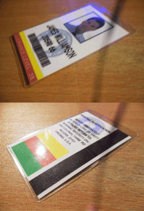 Security guard CIA ID card