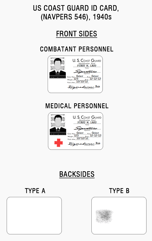 ww2 us coast guard id card