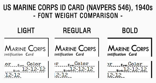 ww2 us marines id card