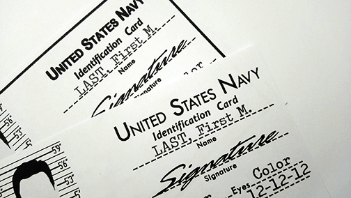 ww2 us navy id card