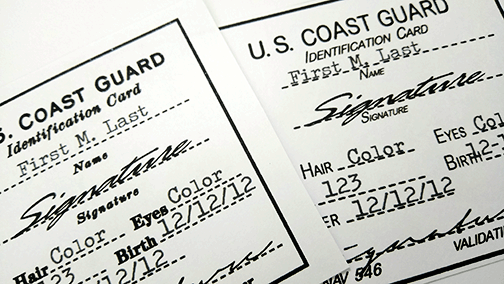 ww2 us coast guard id card