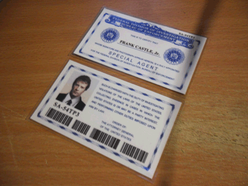 Frank Castle FBI credentials