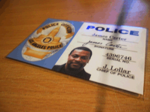 James Carter LAPD ID card, 2ND type