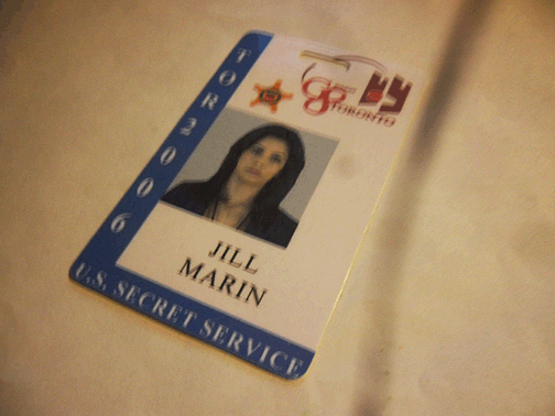 Jill Marin USSS G8 access card