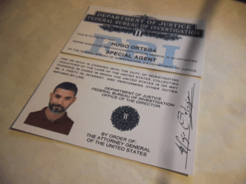 Hugo Ortega FBI credentials