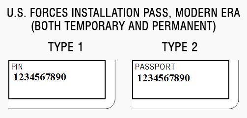 USAREUR-USFE (US Army Europe-US Forces in Europe) installation pass, 1950s-modern era