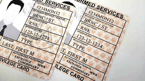 US military ID card, army, air force, marines, coast guard, navy, iraq, afghanistan war