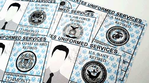 US military ID card, army, air force, marines, coast guard, navy, iraq, afghanistan war