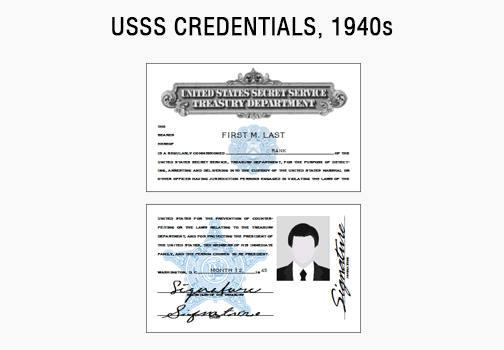 USSS credentials id card badge