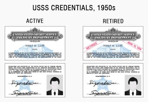 USSS credentials id card badge